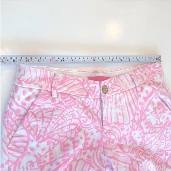 Lilly Pulitzer Jayne Knit Pelican Pink Sea Cups Shorts Womens 4 - Picture 5 of 8